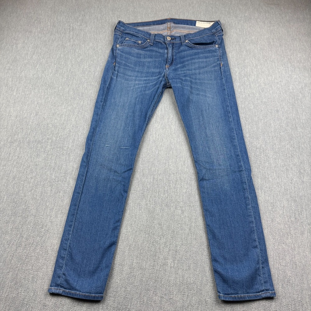 Rag & Bone Jeans Women 29x27 Capri Skinny Denim Pockets Mid Rise Slim Fit Casual